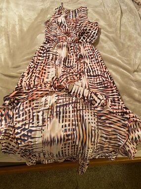 Parker Abstract High Low Sleeveless Dress